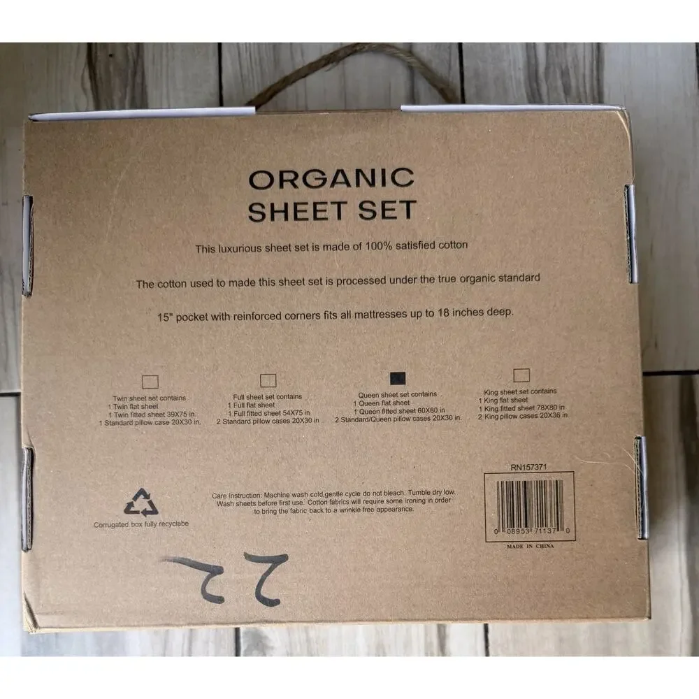Tree Organic 2800 Series Hotel Quality 100% Satisfied Cotton Dark GreenQueen New